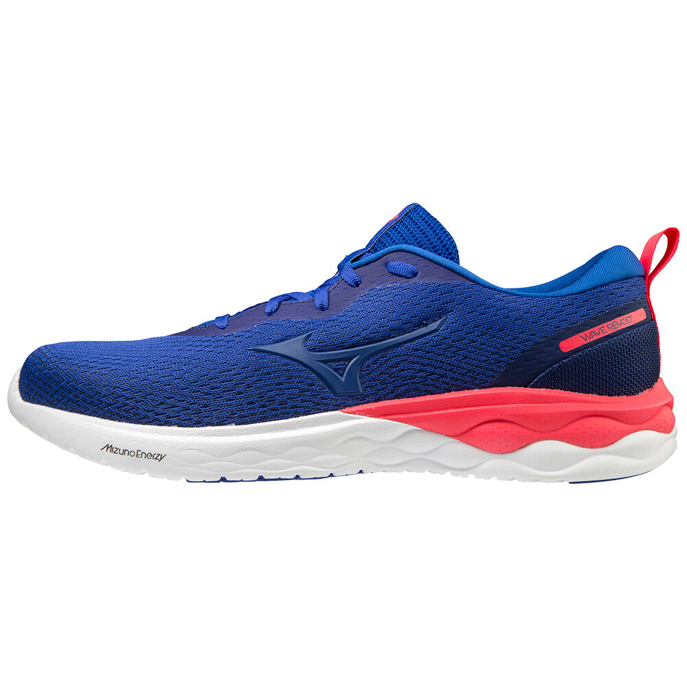 Mens Mizuno Wave Revolt Running Shoes Blue/Pink Philippines (OLQEUT945)